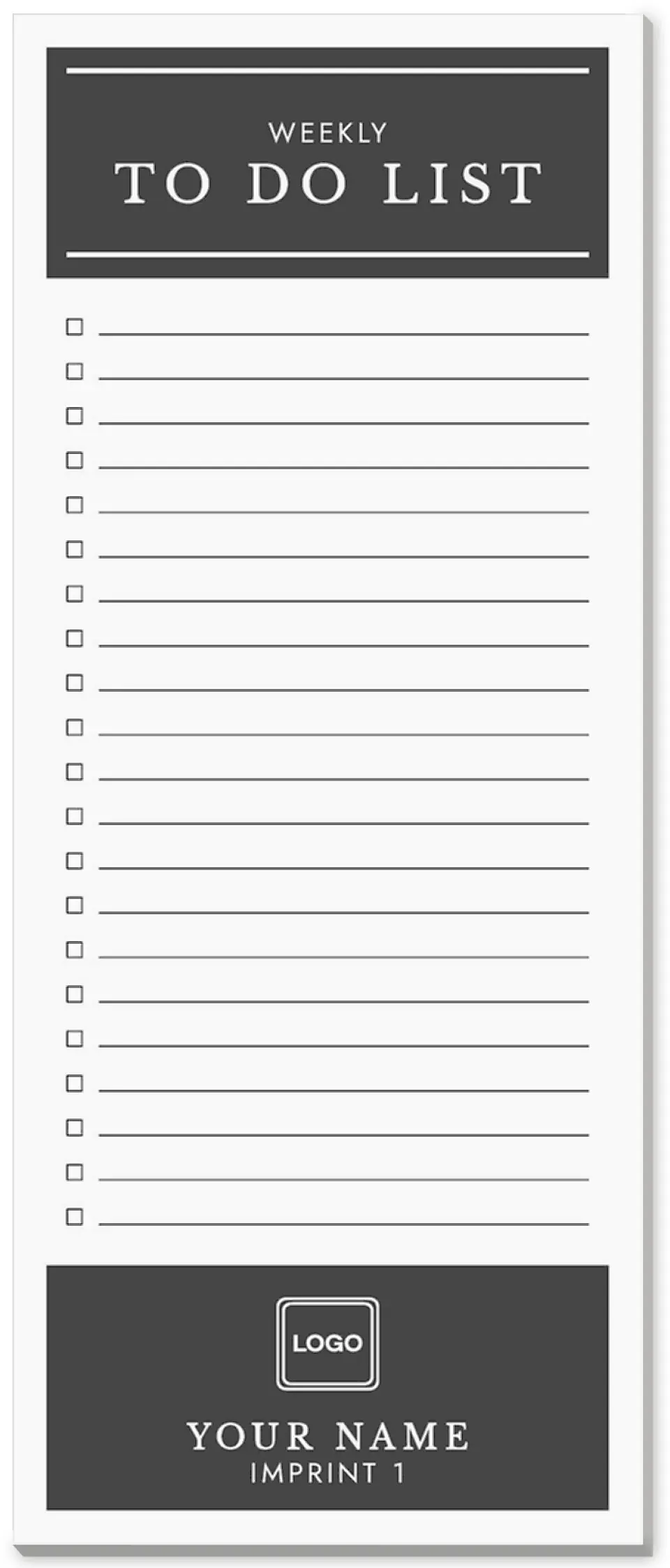 This is a 3½" x 8½" Notepad Without Magnet called A Good System printed in full color