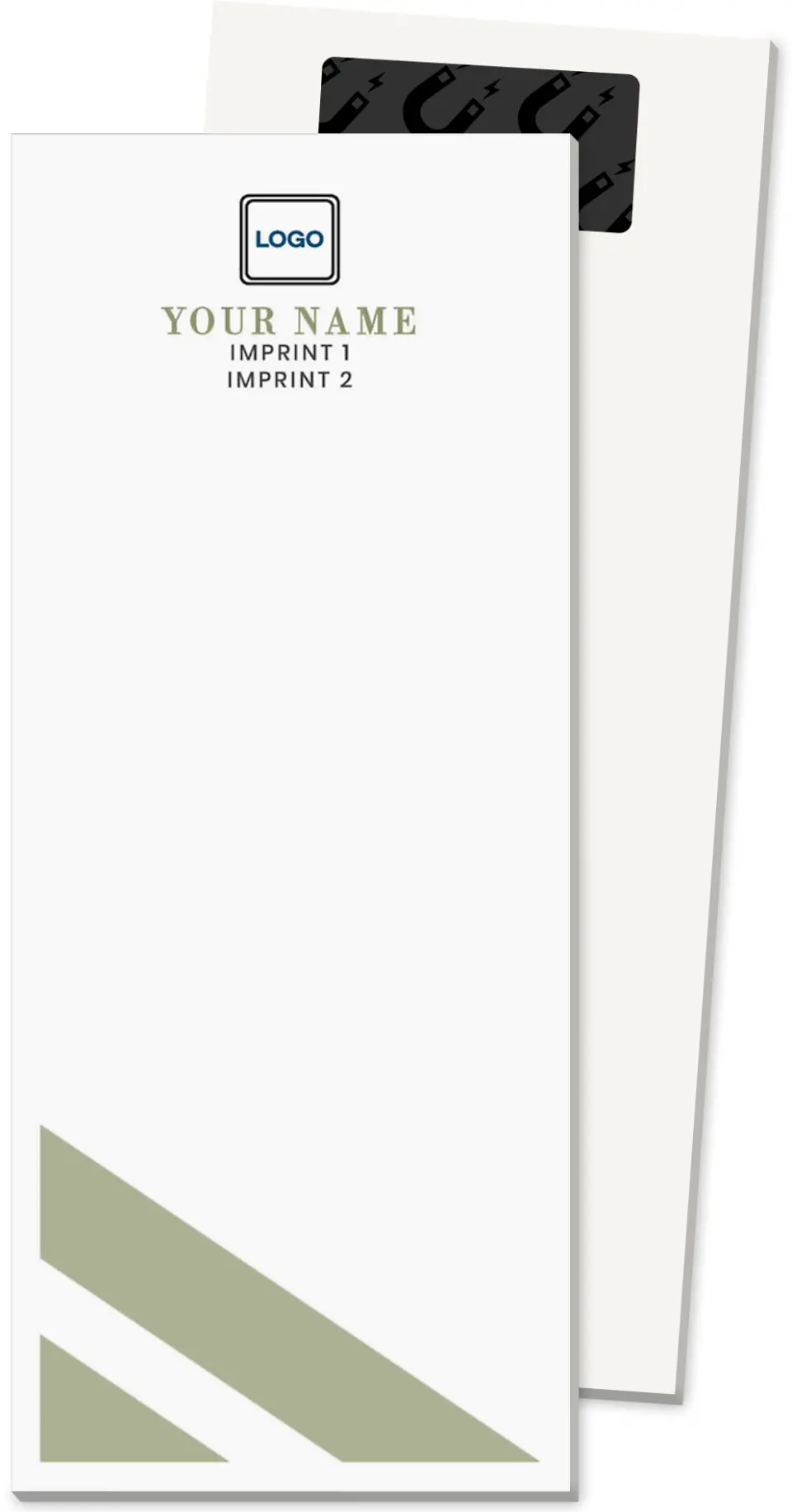 This is a 3½" x 8½" Magnetic Notepad called Organizing More printed in full color