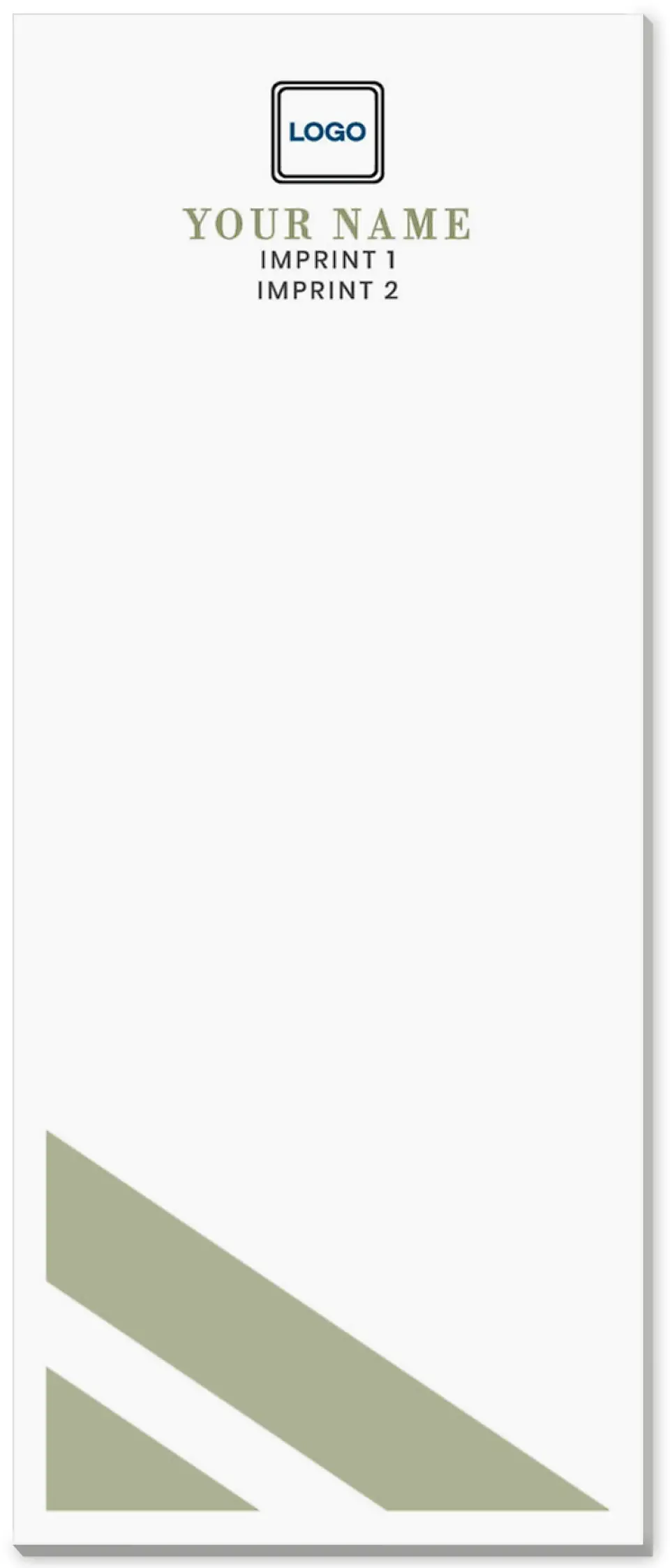 This is a 3½" x 8½" Notepad Without Magnet called Organizing More printed in full color
