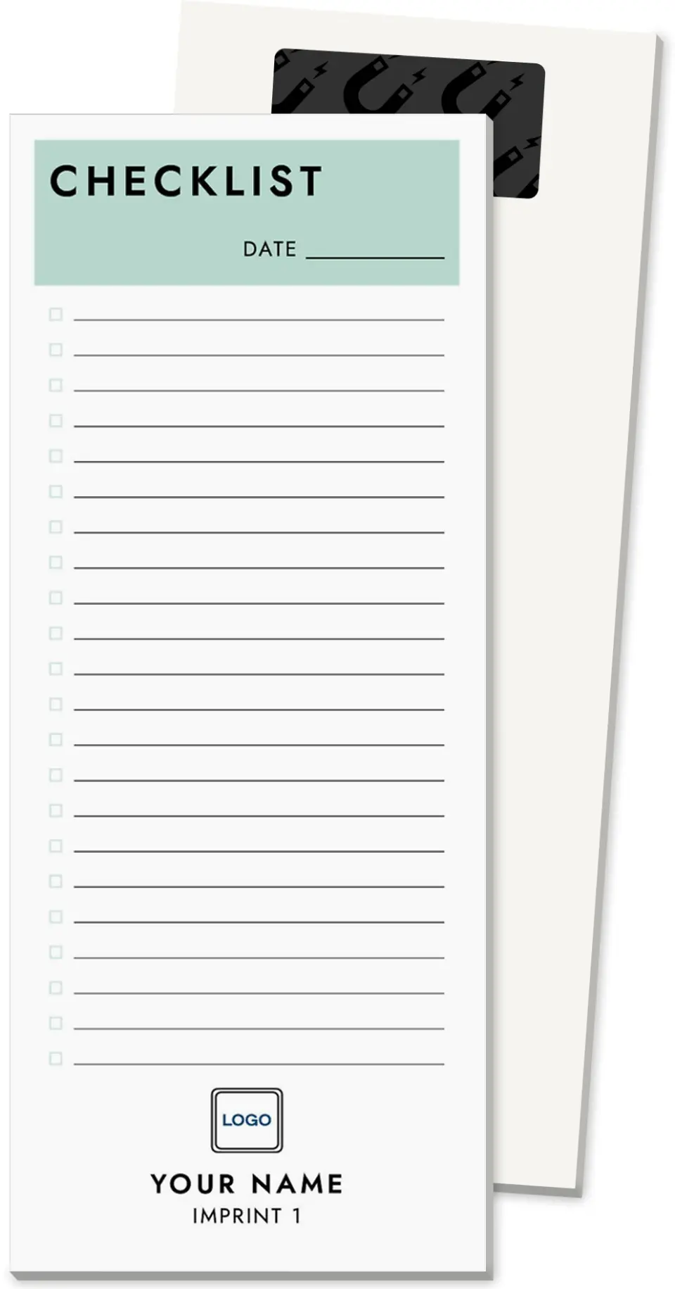 This is a 3½" x 8½" Magnetic Notepad called It Can Be Done printed in full color
