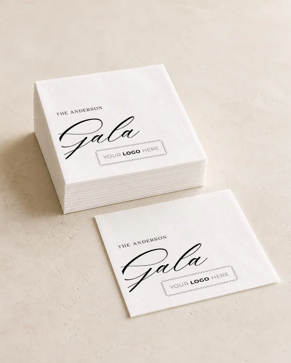 This is a 4¾" x 4¾" Wedding Napkin called Giving Grace printed in full color