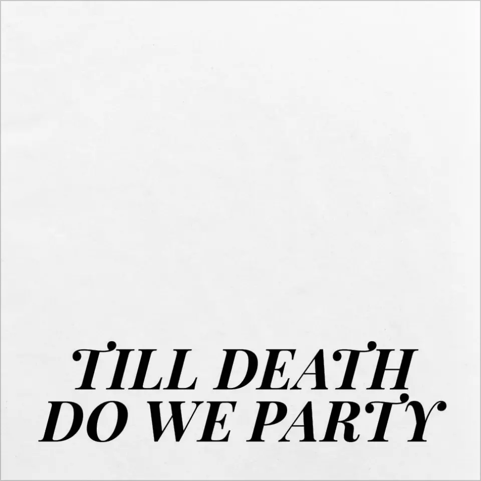 This is a 4¾" x 4¾" Bachelorette Party Table Décor called Bride or Die printed in full color