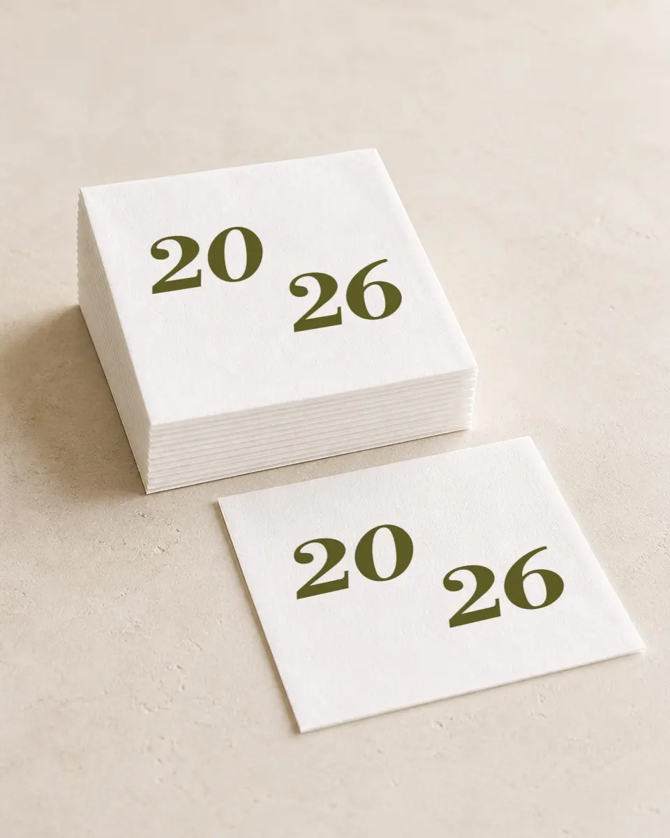 This is a 4¾" x 4¾" Graduation Napkin called Grad Year printed in full color