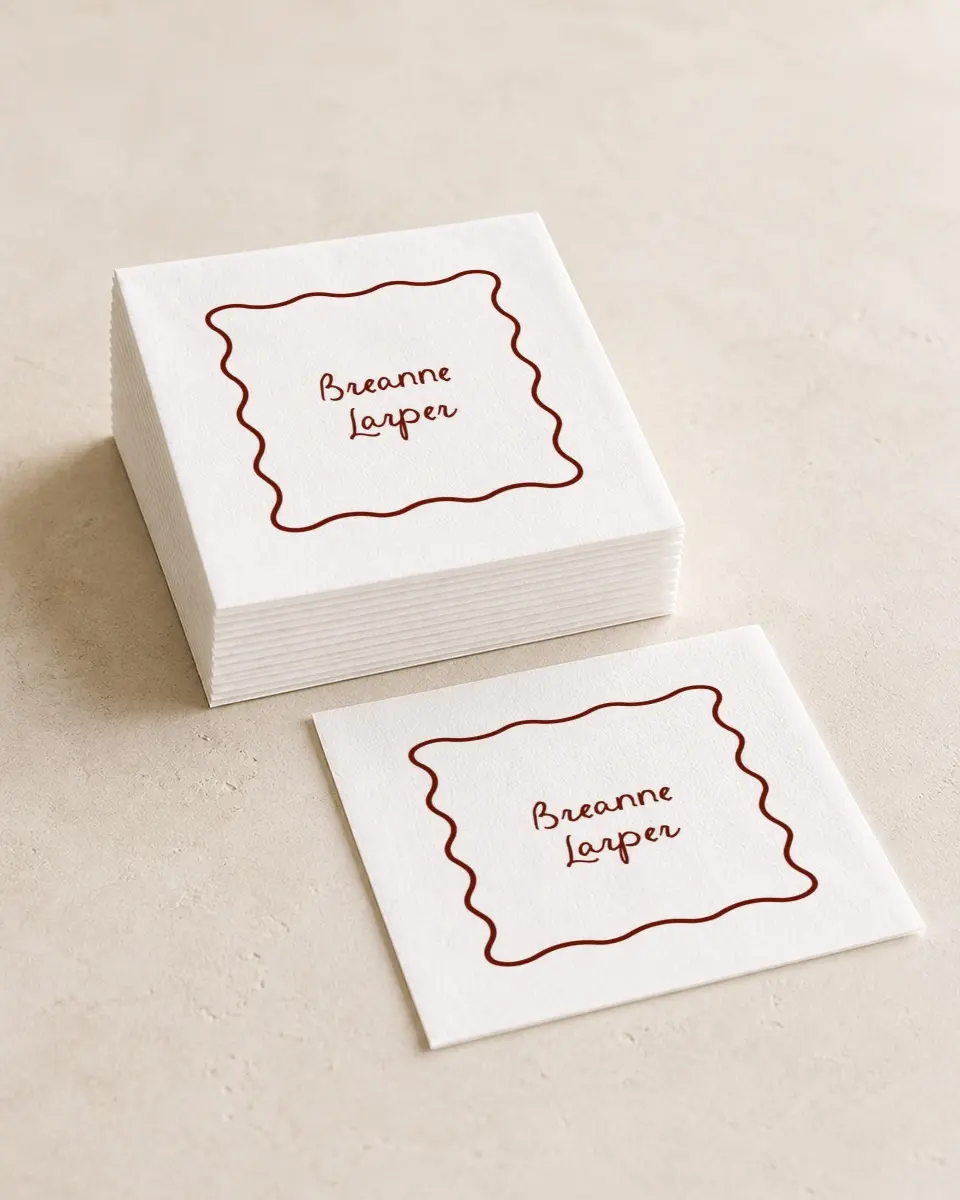 This is a 4¾" x 4¾" Graduation Napkin called Walking the Stage printed in full color
