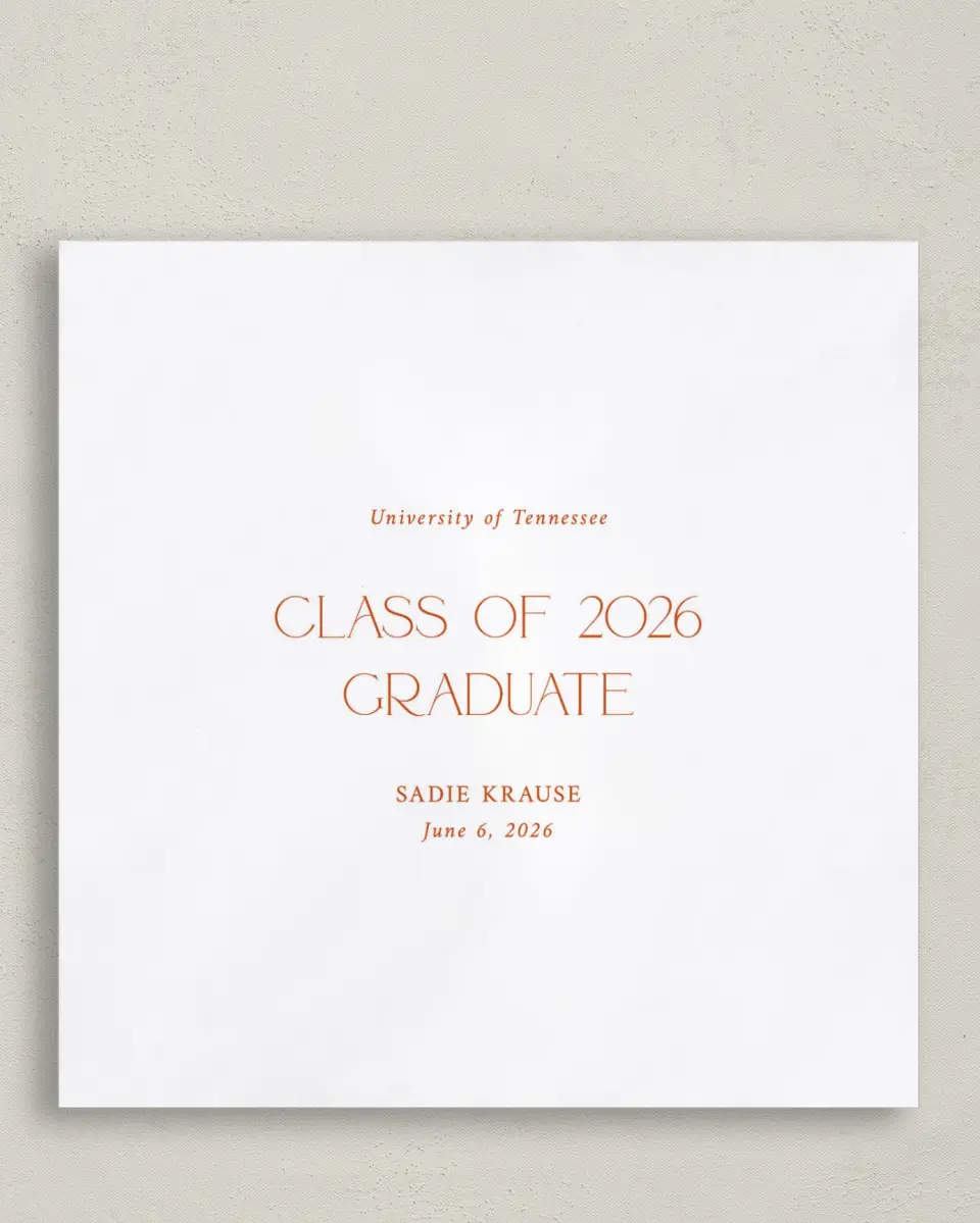This is a 6½" x 6½" Graduation Napkin called Senior Stripes printed in full color