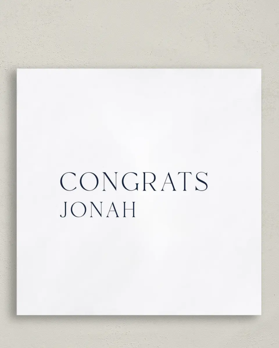 This is a 6½" x 6½" Graduation Napkin called We Did It printed in full color