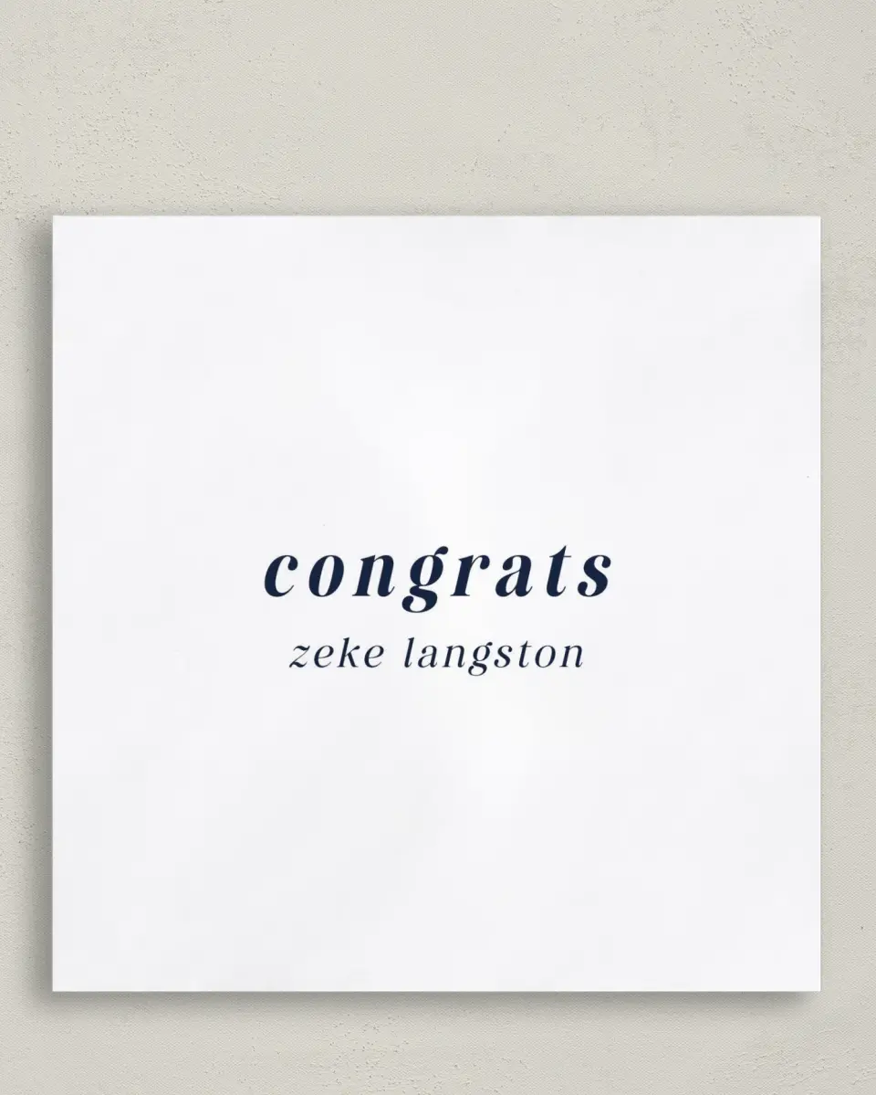 This is a 6½" x 6½" Graduation Napkin called Jumping Jubilee printed in full color