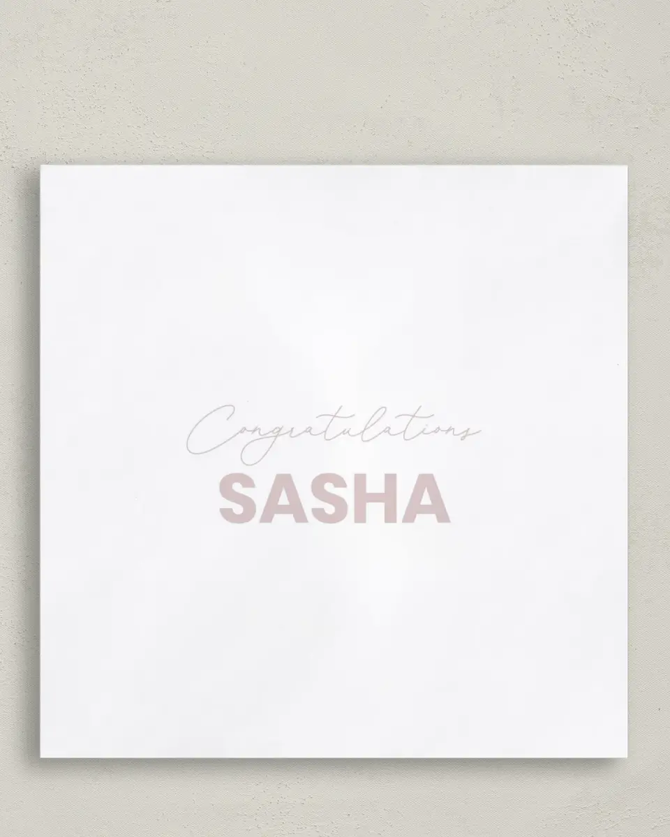This is a 6½" x 6½" Graduation Napkin called Caps Off to You printed in full color