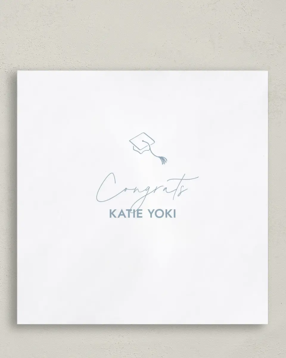 This is a 6½" x 6½" Graduation Napkin called Terrific Tassel printed in full color