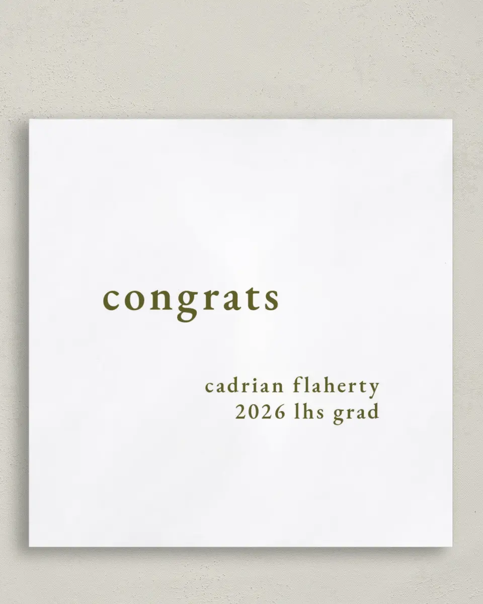 This is a 6½" x 6½" Graduation Napkin called Plaid Praise printed in full color
