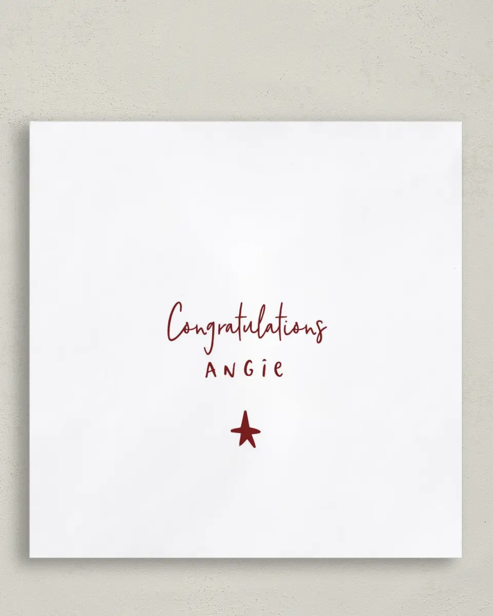 This is a 6½" x 6½" Graduation Napkin called Celebratory Confetti printed in full color
