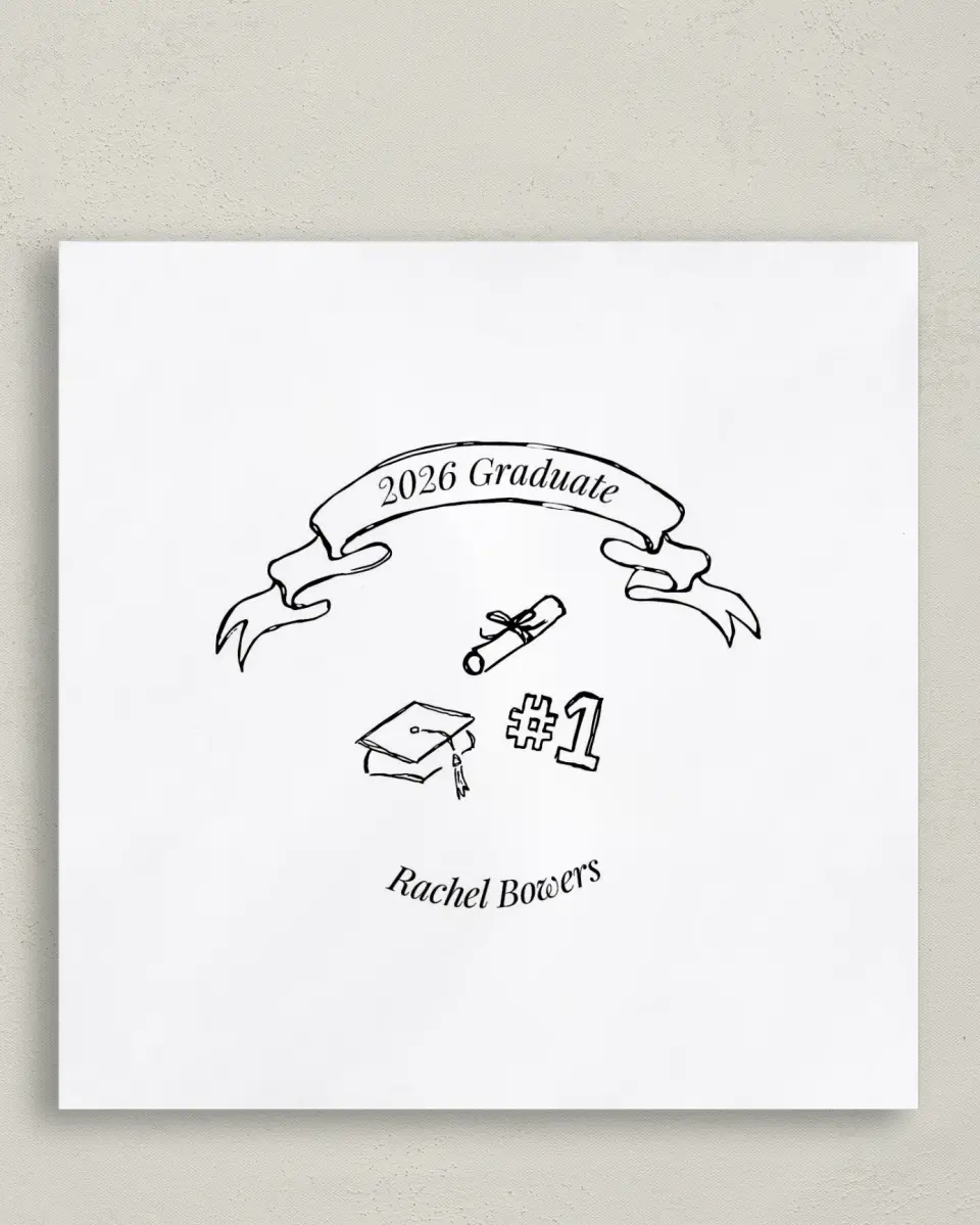 This is a 6½" x 6½" Graduation Napkin called Art of Achievement printed in full color