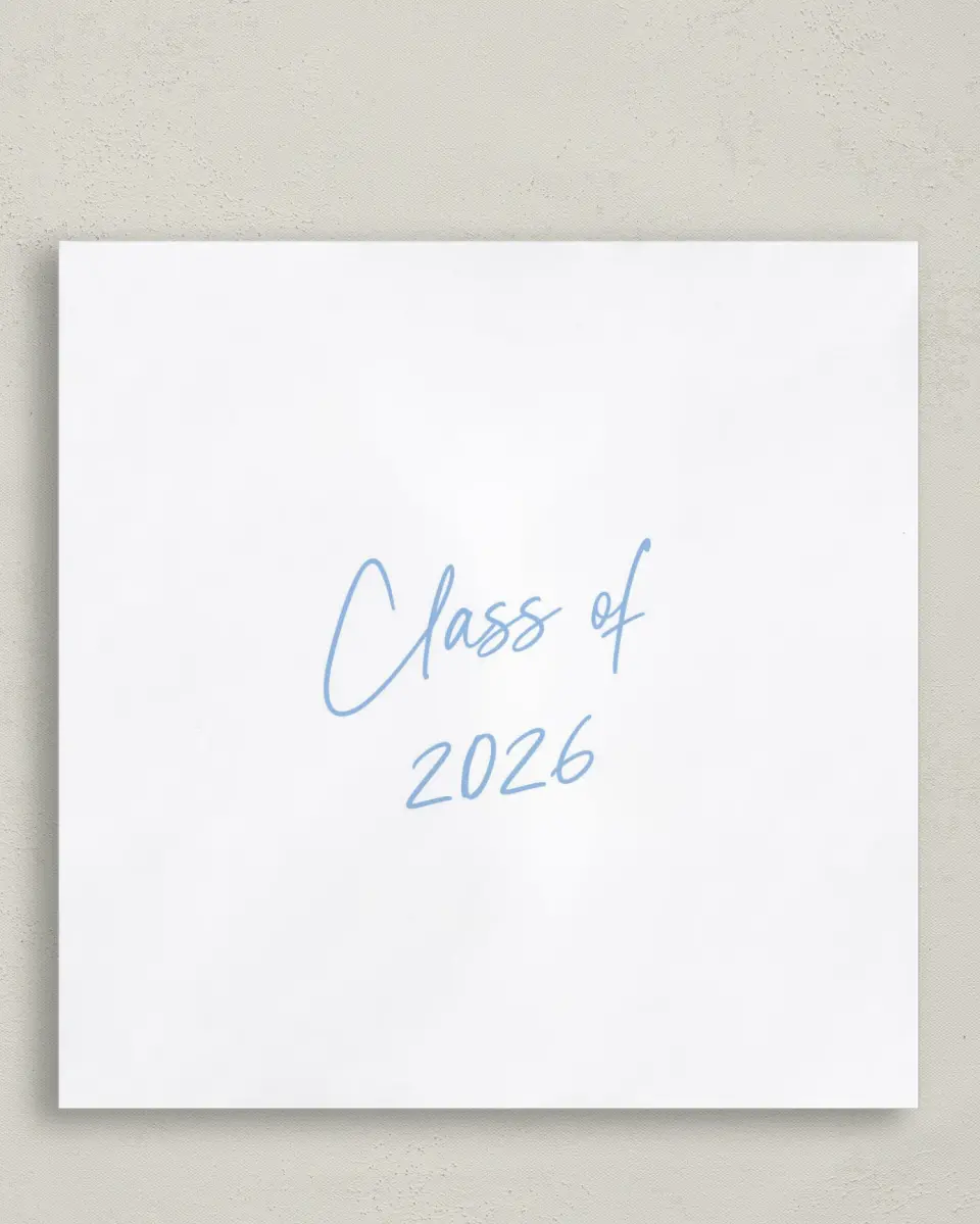 This is a 6½" x 6½" Graduation Napkin called Simple Grad printed in full color