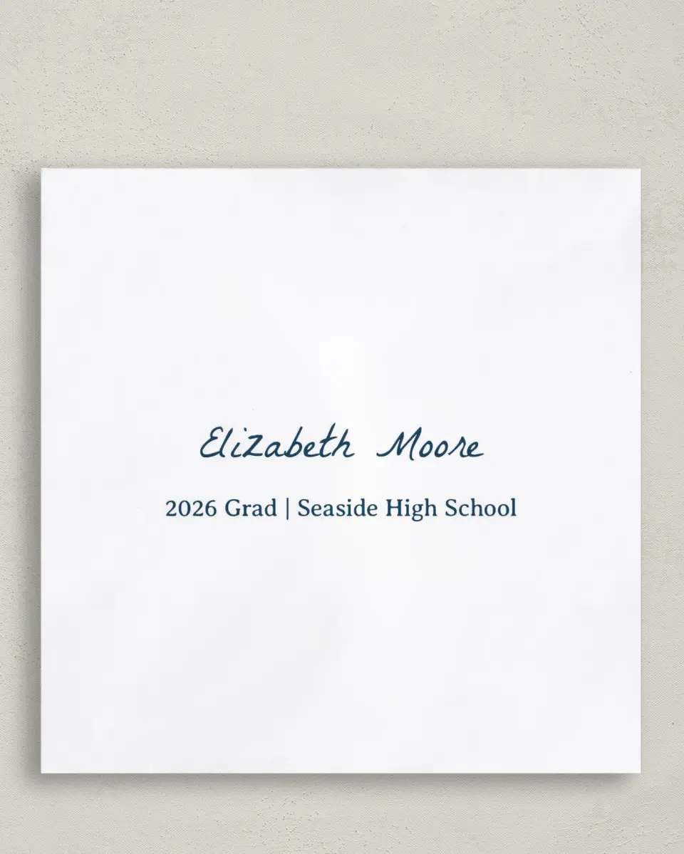 This is a 6½" x 6½" Graduation Napkin called Scholarly Stripes printed in full color