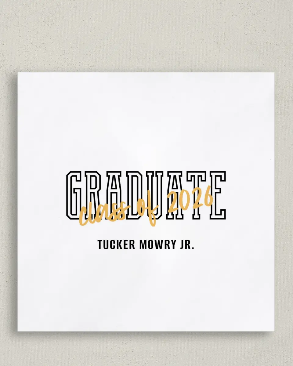 This is a 6½" x 6½" Graduation Napkin called Onward and Upward printed in full color
