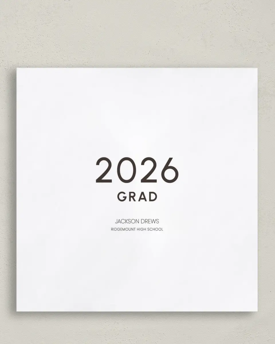 This is a 6½" x 6½" Graduation Napkin called Simple Graduate printed in full color