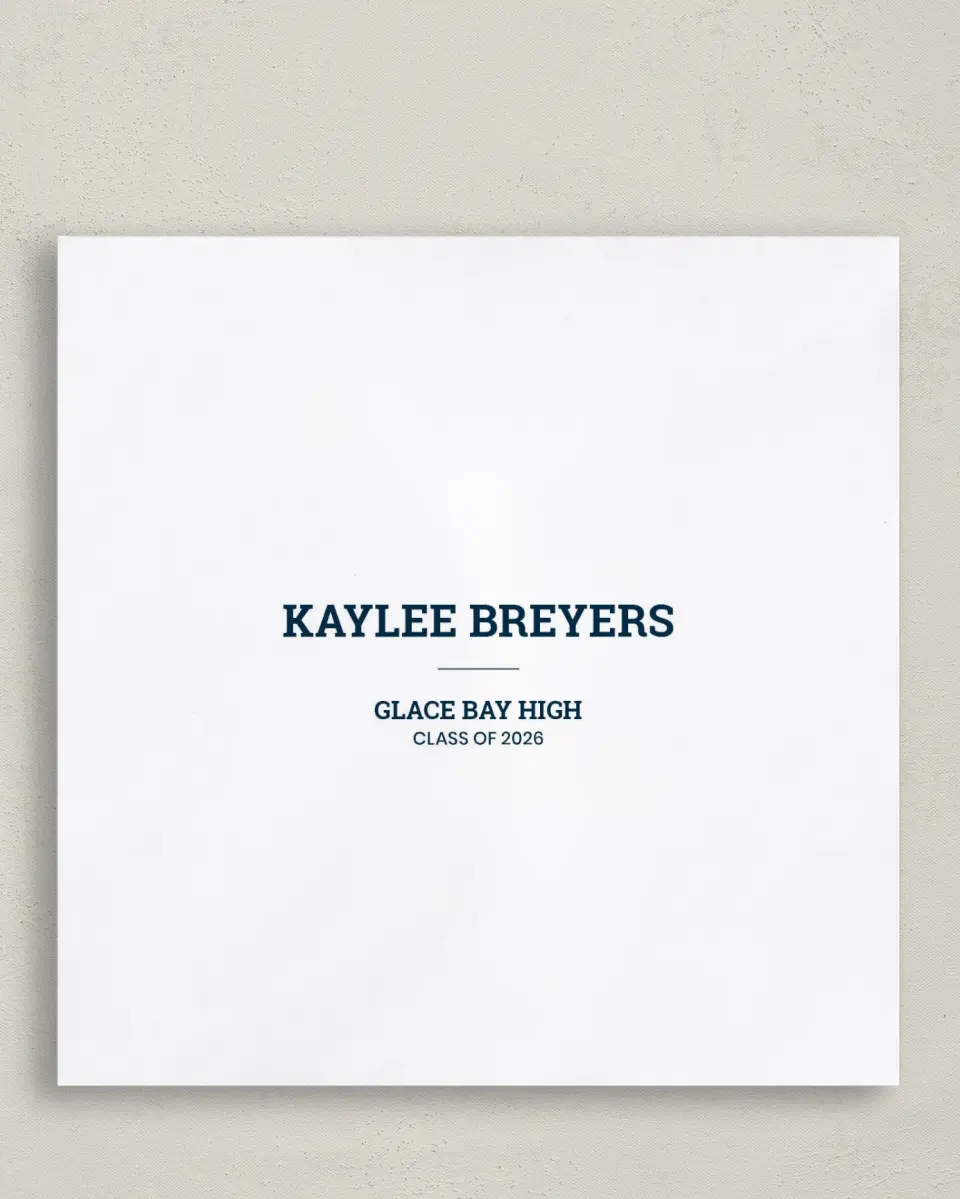 This is a 6½" x 6½" Graduation Napkin called Sports Graduate printed in full color