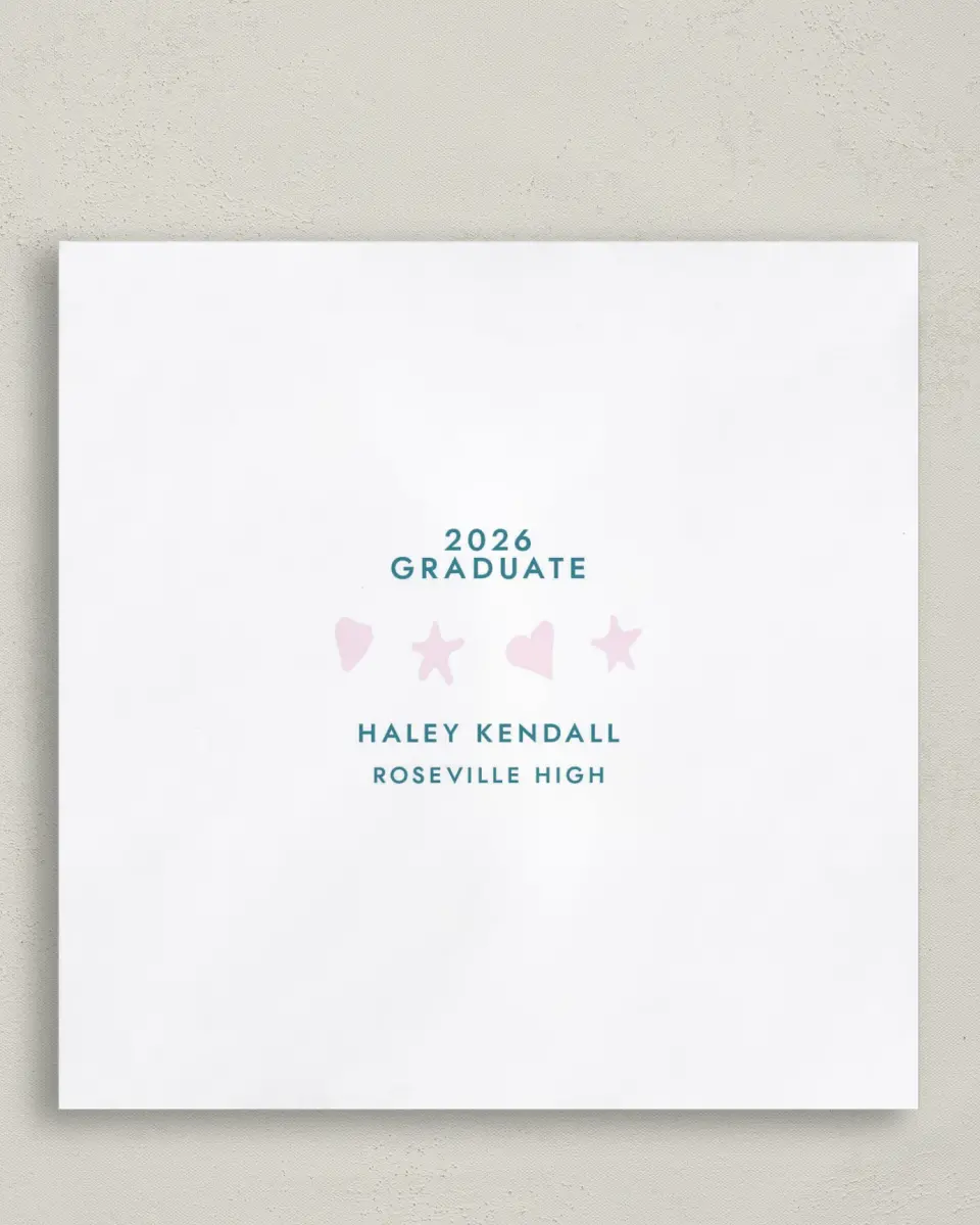 This is a 6½" x 6½" Graduation Napkin called Fun Grad printed in full color