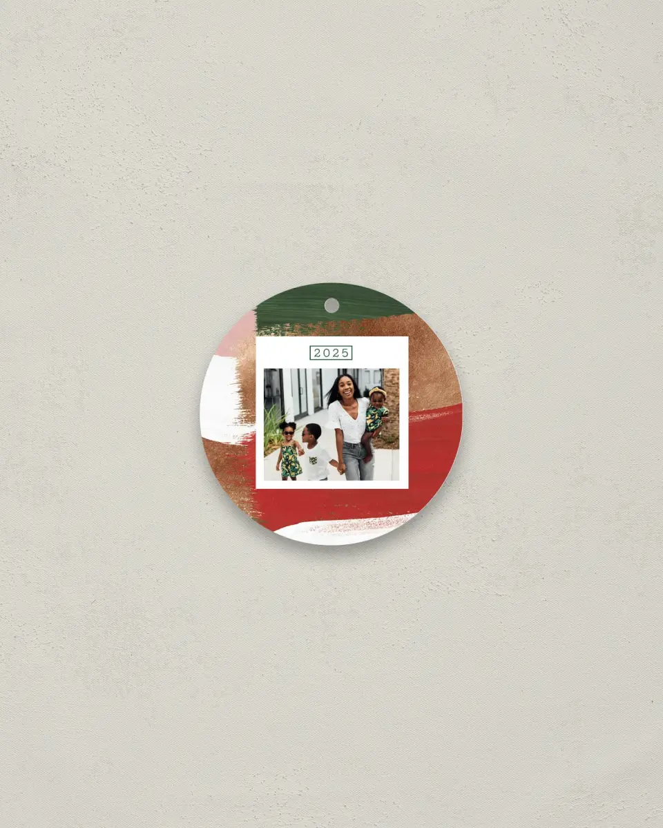 This is a 2¾" x 2¾" Metal Ornament called Delightful Texture printed in full color