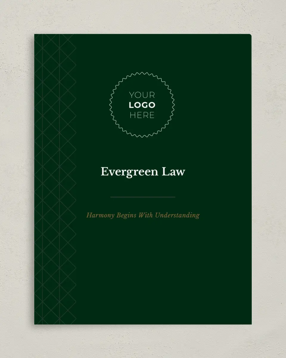 This is a 9" x 12" Custom Presentation Folders with Single Pocket called Enduring Evergreen printed in full color on Gloss Finish paper