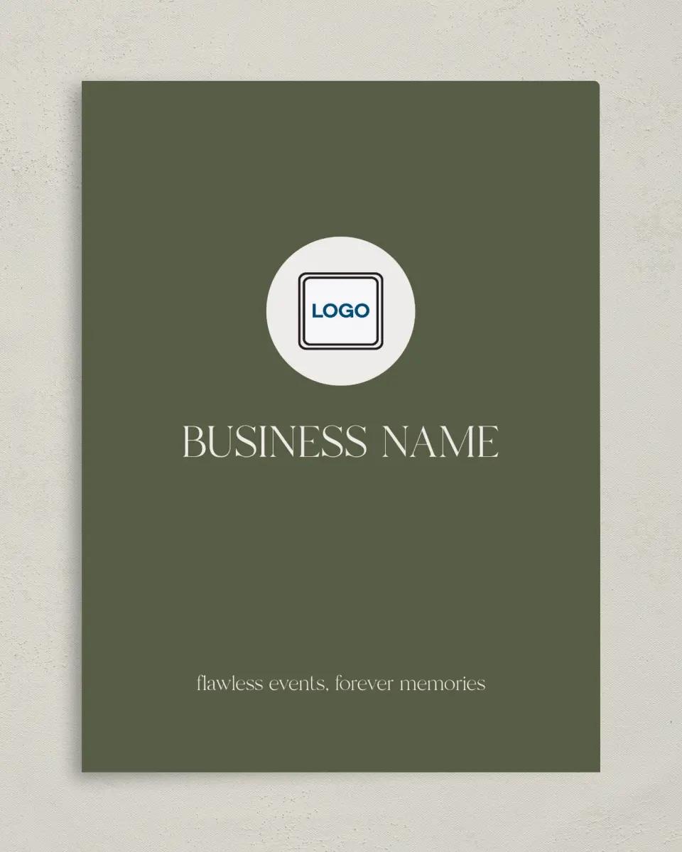 This is a 9" x 12" Custom Presentation Folders with Single Pocket called Refined Approach printed in full color on Gloss Finish paper