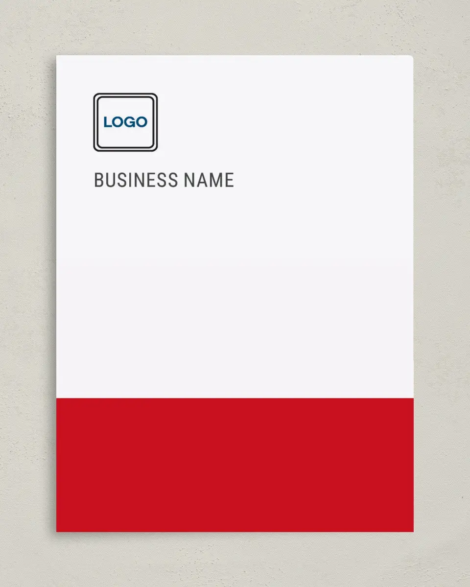 This is a 9" x 12" Custom Presentation Folders with Single Pocket called Primary Focus printed in full color on Gloss Finish paper