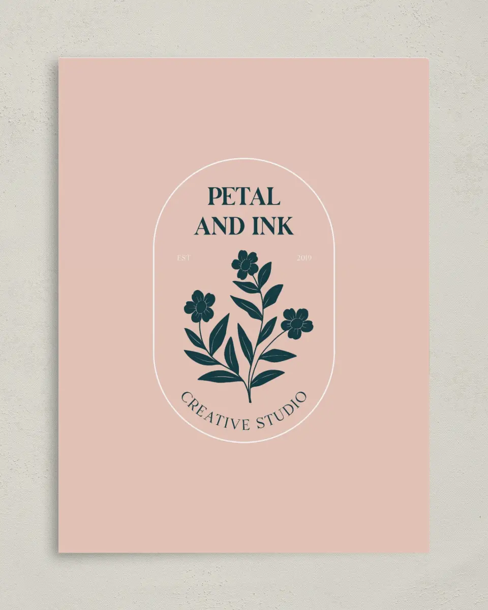 This is a 9" x 12" Custom Presentation Folders with Single Pocket called Posh Petal printed in full color on Gloss Finish paper