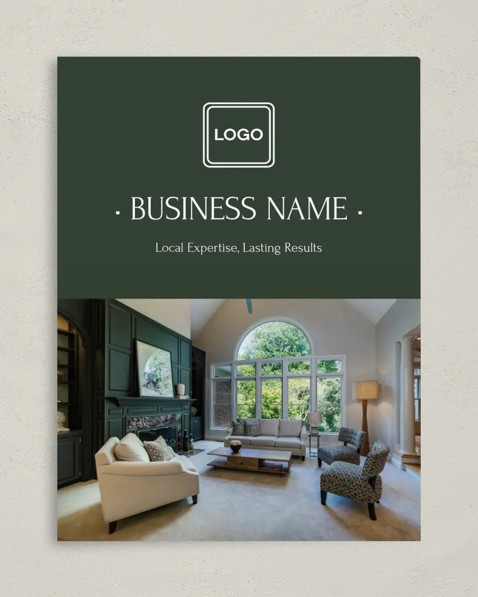 This is a 9" x 12" Custom Presentation Folders with Single Pocket called Visual Impact printed in full color on Gloss Finish paper