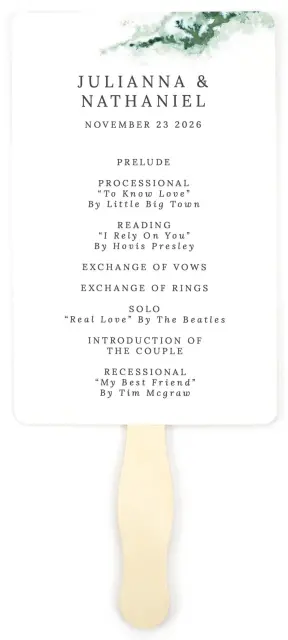 ETHEREAL POOL: Wedding Program Fans