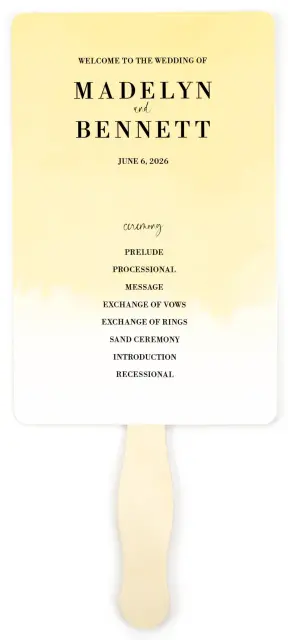 CASCADING LIGHT - Wedding Program Fan