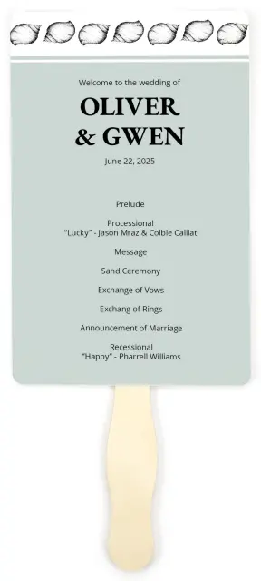 MARITIME BLISS: Wedding Program Fans