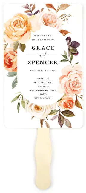 ROMANTIC GARDEN: Wedding Program Fans