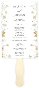 Vintage Wedding Program Fans