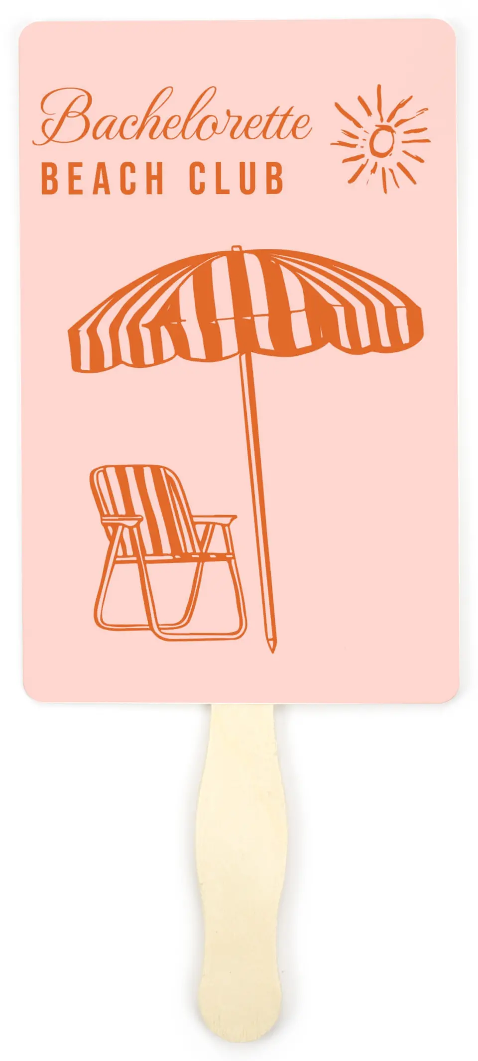 This is a 5" x 7⅞" Bachelorette Party Thank You Card called Bach Beach Club printed in full color on Premium Smooth paper