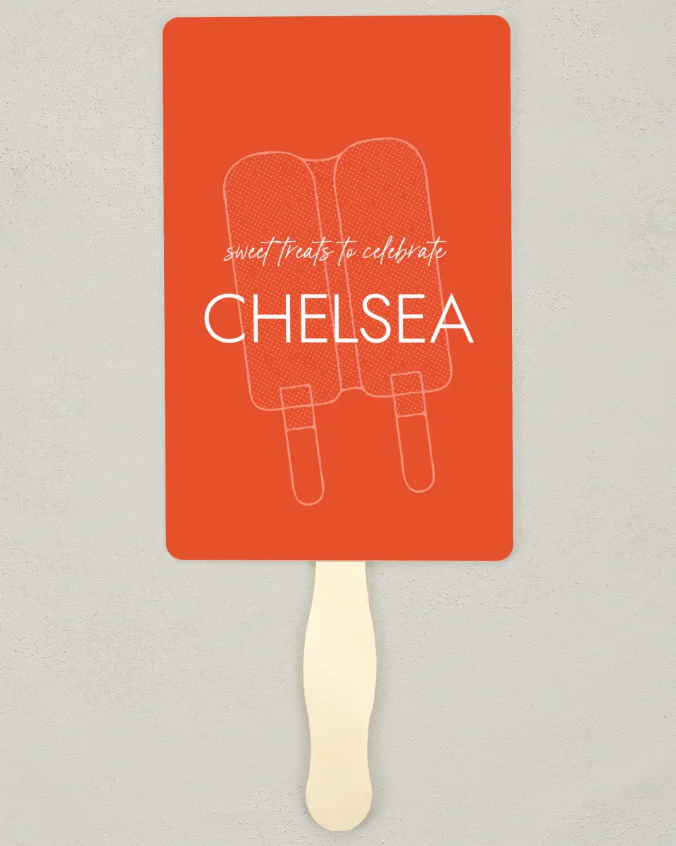 This is a 5" x 7⅞" Bachelorette Party Thank You Card called Sweet Treats printed in full color on Premium Smooth paper