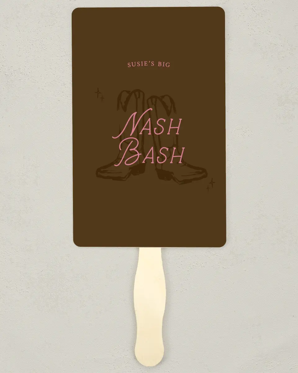 This is a 5" x 7⅞" Bachelorette Party Thank You Card called Nash Bash printed in full color on Premium Smooth paper