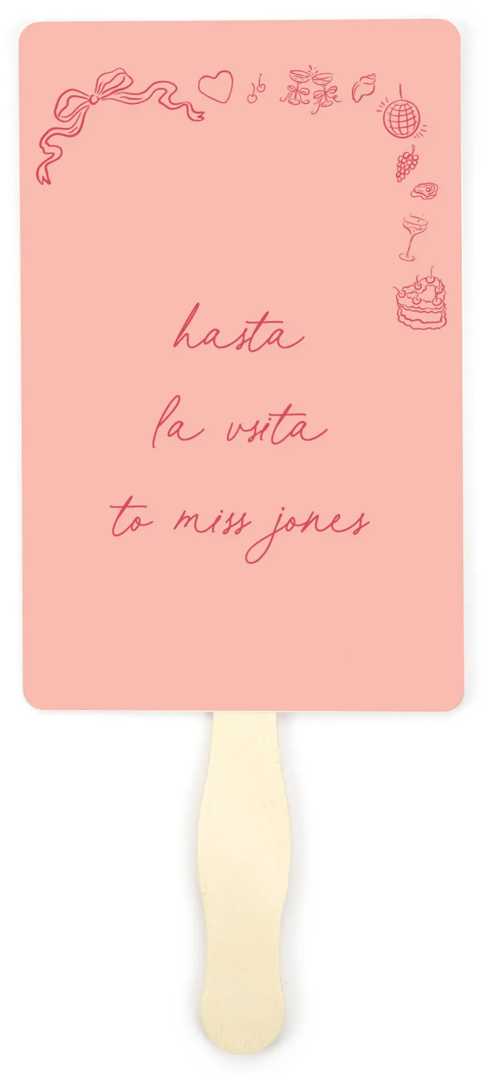 This is a 5" x 7⅞" Bachelorette Party Thank You Card called Final Fiesta printed in full color on Premium Smooth paper