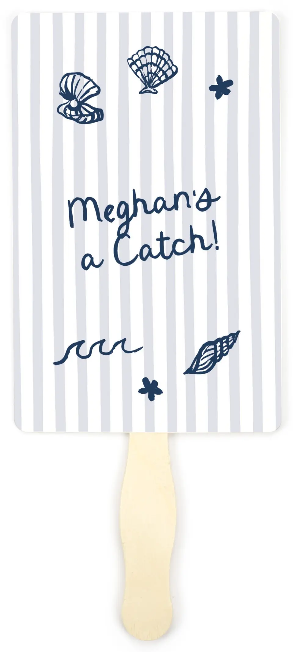This is a 5" x 7⅞" Bachelorette Party Thank You Card called She's a Catch printed in full color on Premium Smooth paper