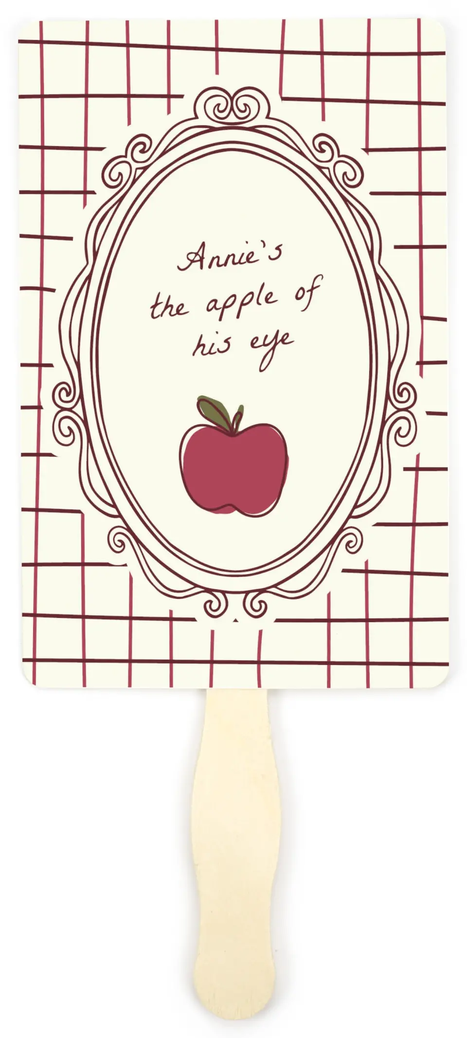 This is a 5" x 7⅞" Bachelorette Party Thank You Card called Apple of His Eye printed in full color on Premium Smooth paper