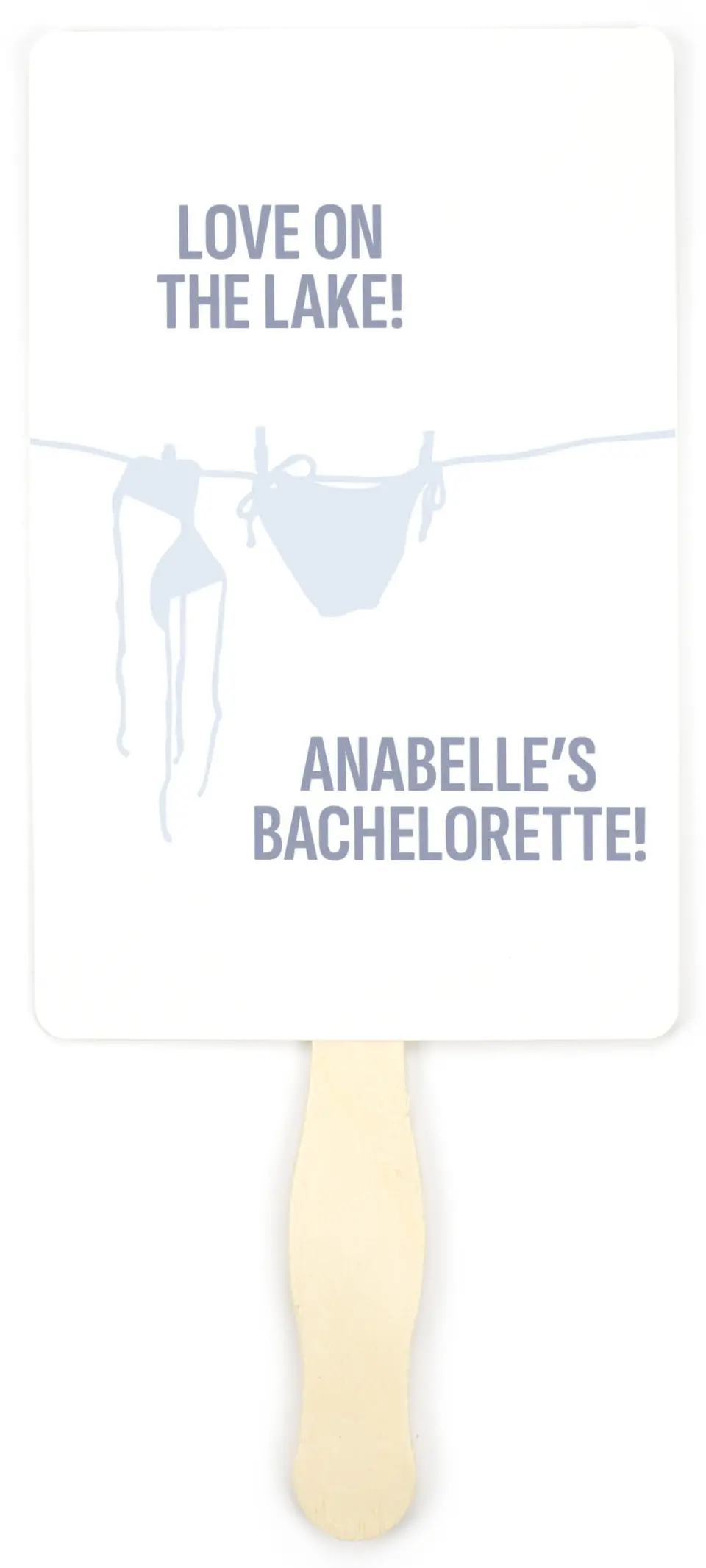 This is a 5" x 7⅞" Bachelorette Party Thank You Card called Love on the Lake printed in full color on Premium Smooth paper