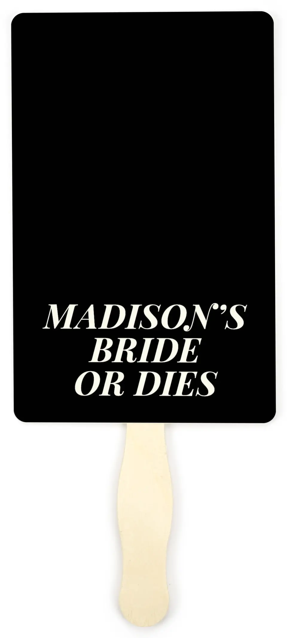 This is a 5" x 7⅞" Bachelorette Party Thank You Card called Bride or Die printed in full color on Premium Smooth paper