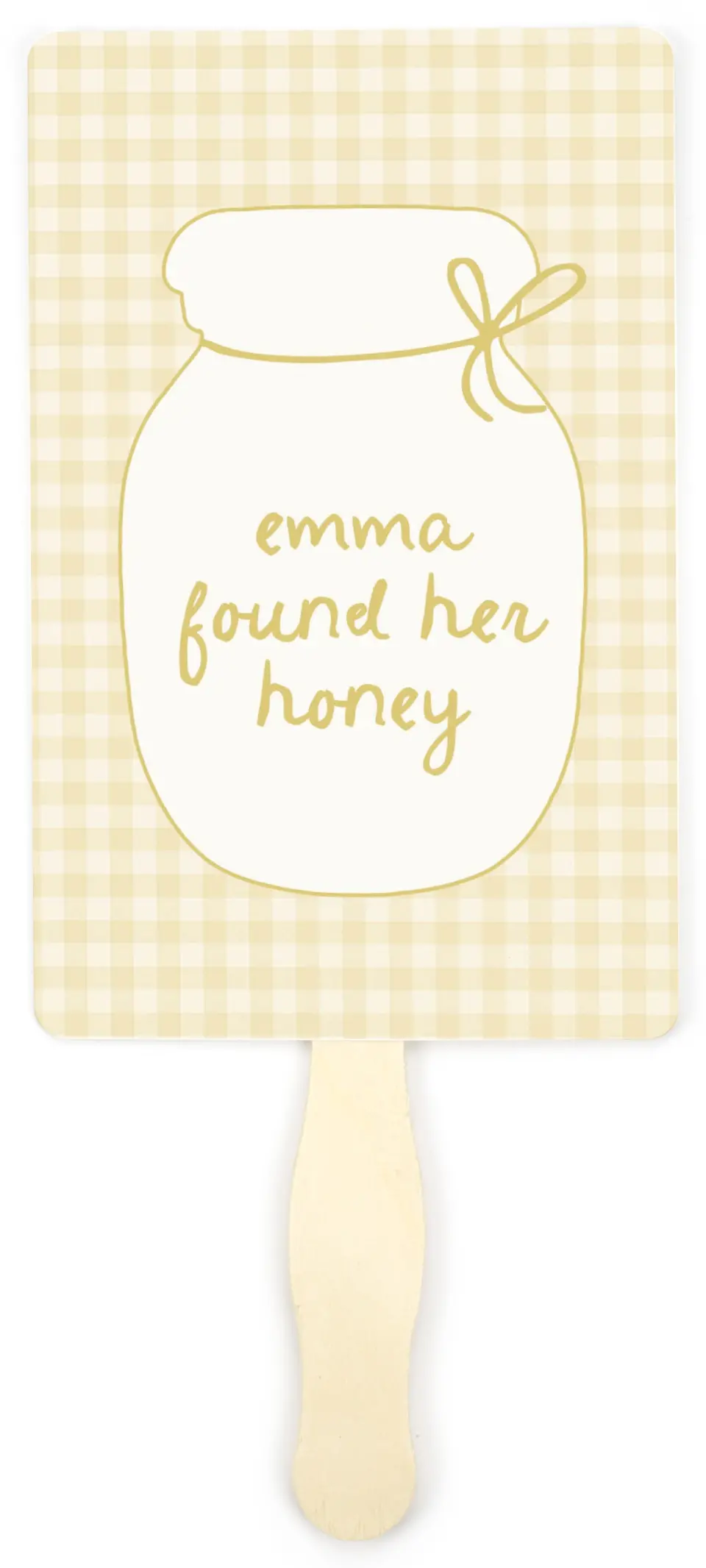 This is a 5" x 7⅞" Bachelorette Party Thank You Card called She Found her Honey printed in full color on Premium Smooth paper
