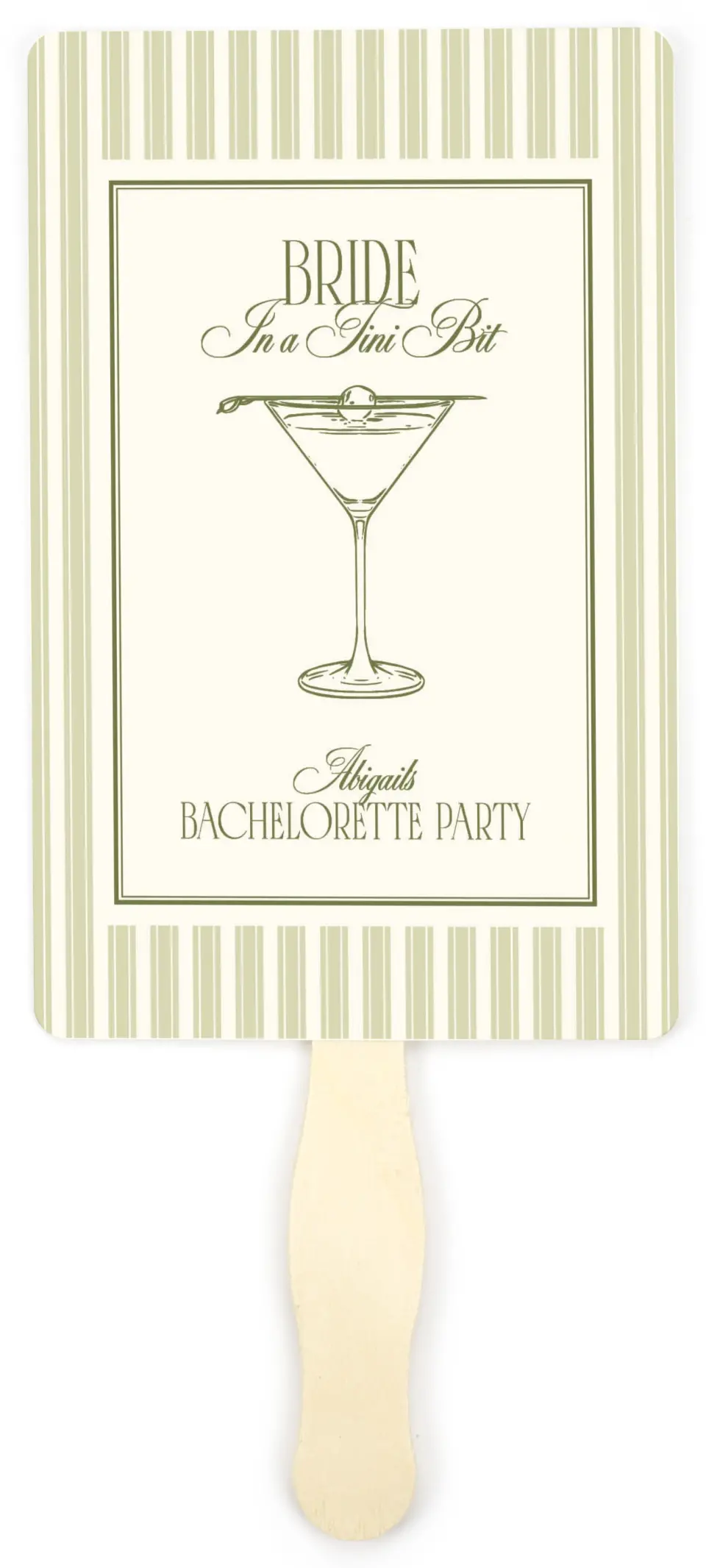 This is a 5" x 7⅞" Bachelorette Party Thank You Card called In a Tini Bit printed in full color on Premium Smooth paper
