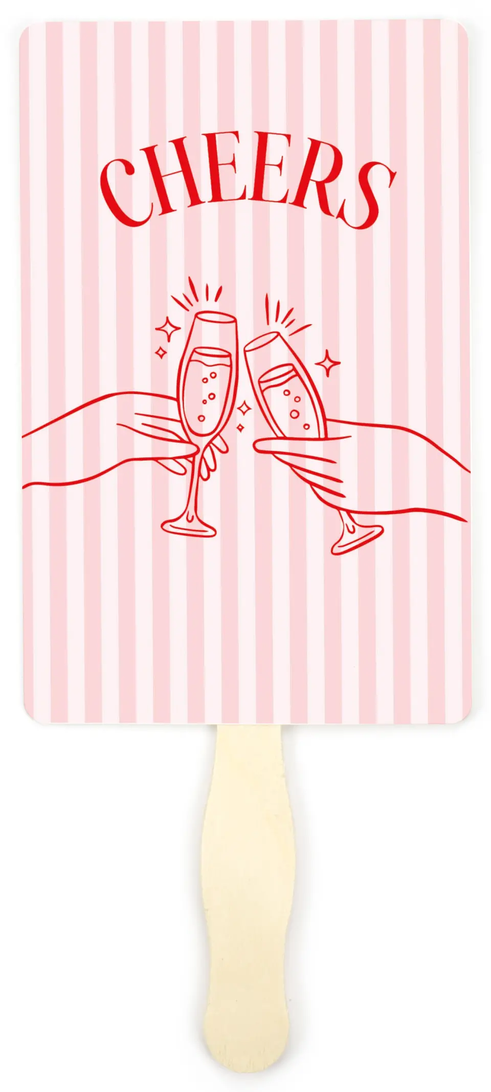 This is a 5" x 7⅞" Bachelorette Party Thank You Card called PJs & Prosecco printed in full color on Premium Smooth paper