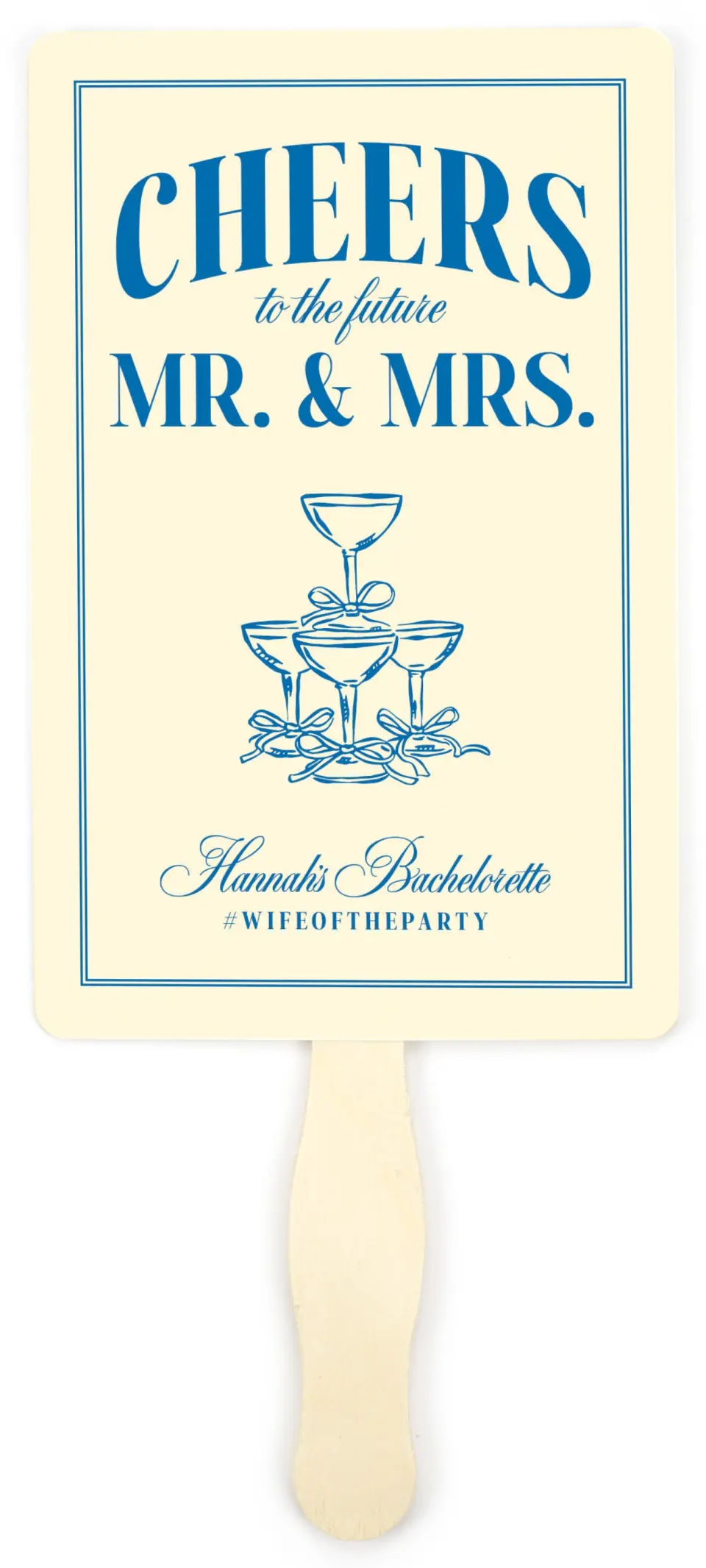 This is a 5" x 7⅞" Bachelorette Party Thank You Card called Wife of the Party printed in full color on Premium Smooth paper