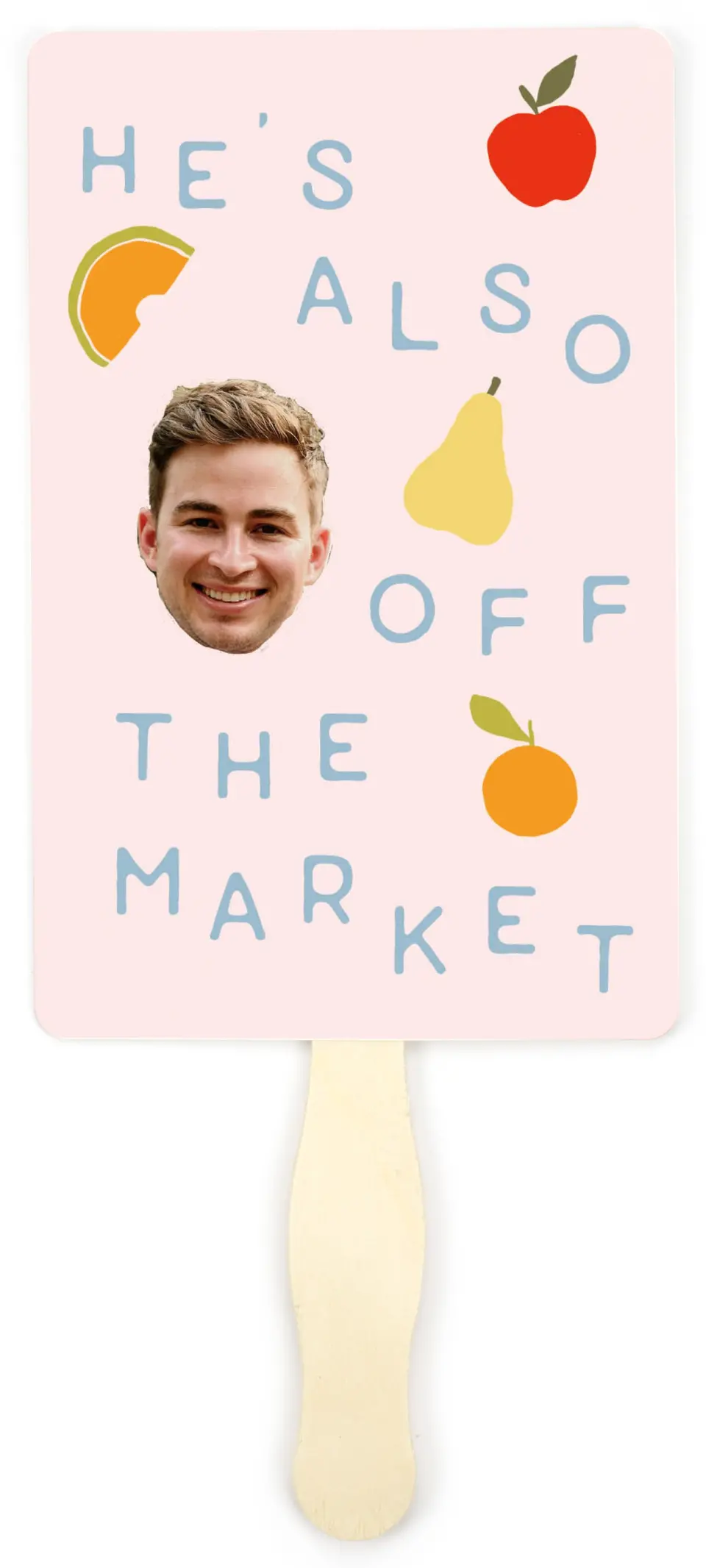 This is a 5" x 7⅞" Bachelorette Party Thank You Card called She's Off the Market printed in full color on Premium Smooth paper