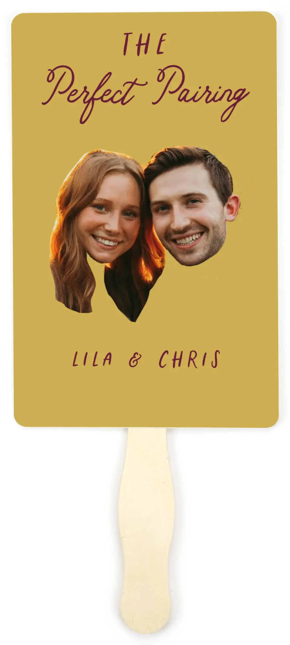 This is a 5" x 7⅞" Bachelorette Party Thank You Card called The Perfect Pairing printed in full color on Premium Smooth paper