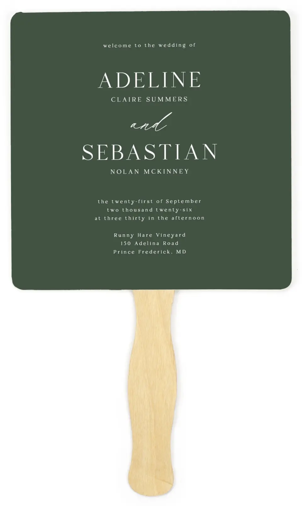 This is a 6¼" x 6¼" Wedding Program Fan called True Tradition printed in full color on Premium Smooth paper
