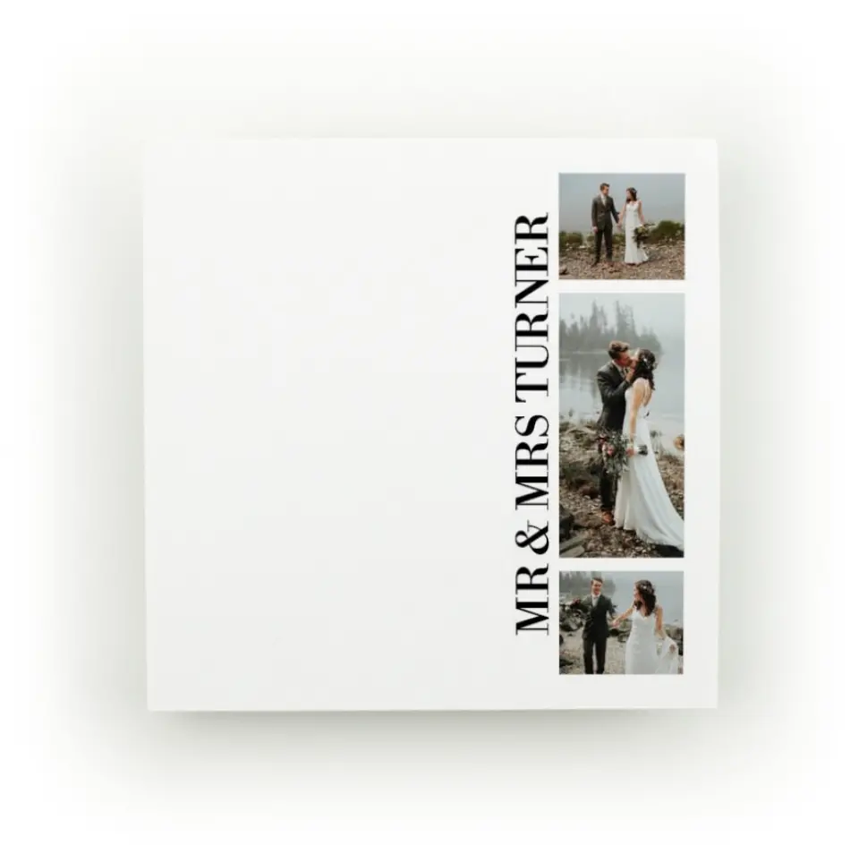 This is a 3" x 3" Post-it Note called Photo Collage printed in full color