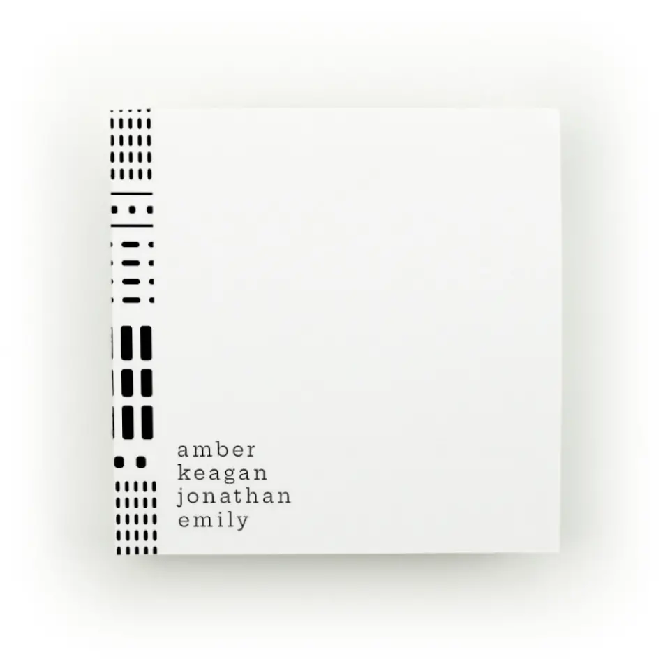 This is a 3" x 3" Post-it Note called Love's List printed in full color